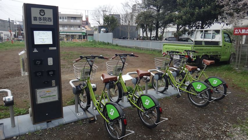 自転車で街なかウォッチング サイクリングシェア比較（川越、東京、横浜、金沢）